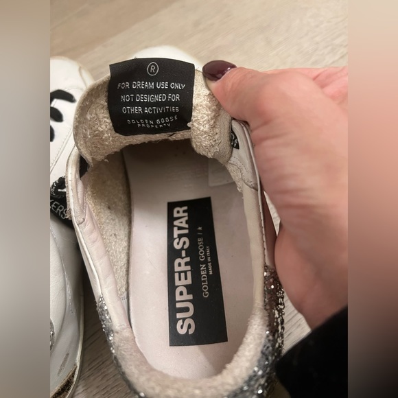 Golden Goose Superstar Leather sneaker with glitter and leopard print heel - Picture 9 of 11
